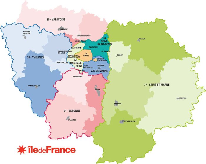 carte ile de france ville